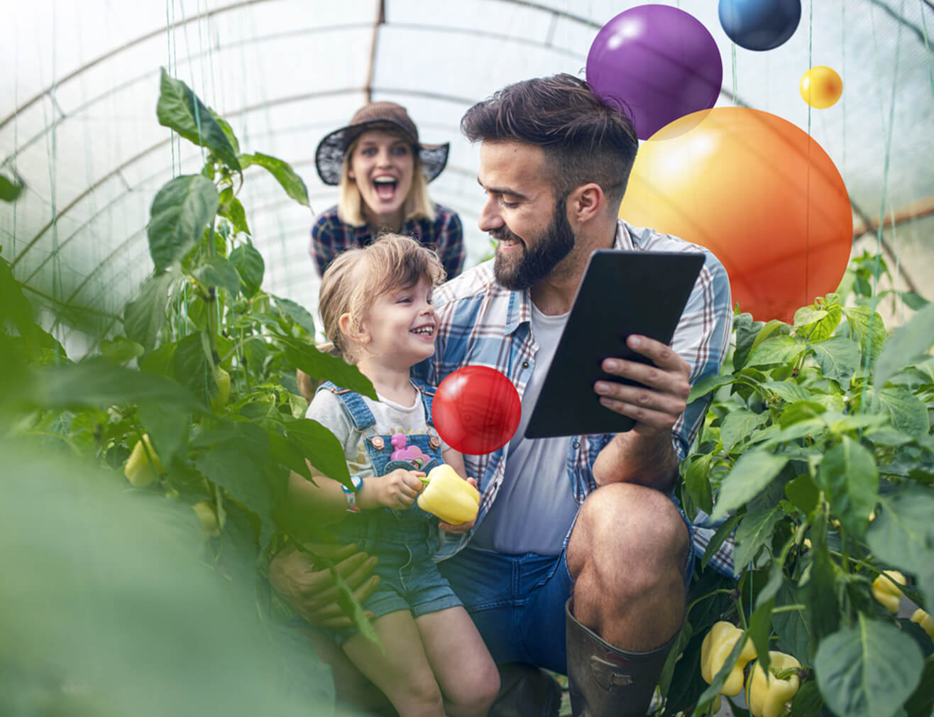 family looking happy